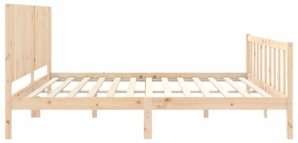 Cama sem colchão 200x200 cm madeira de pinho maciça