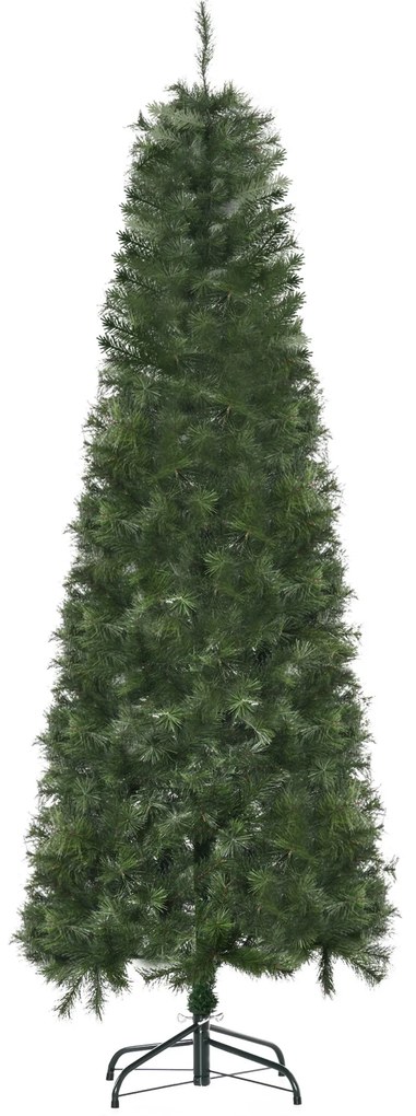 HOMCOM Árvore de Natal Artificial 180cm Ignífugo com 493 Ramos Folhas de PVC Base Dobrável Verde | Aosom Portugal