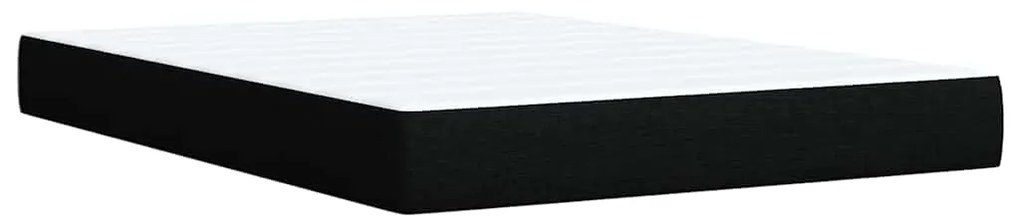 Cama com molas/colchão 140x200 cm tecido preto