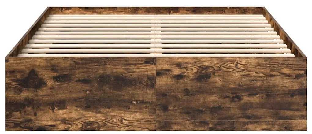 Estrutura de cama 120x200 cm carvalho fumado