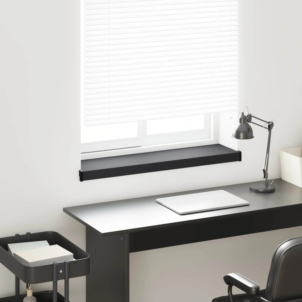 vidaXL Soleira de Janela Antracite com Veio de Madeira PVC
