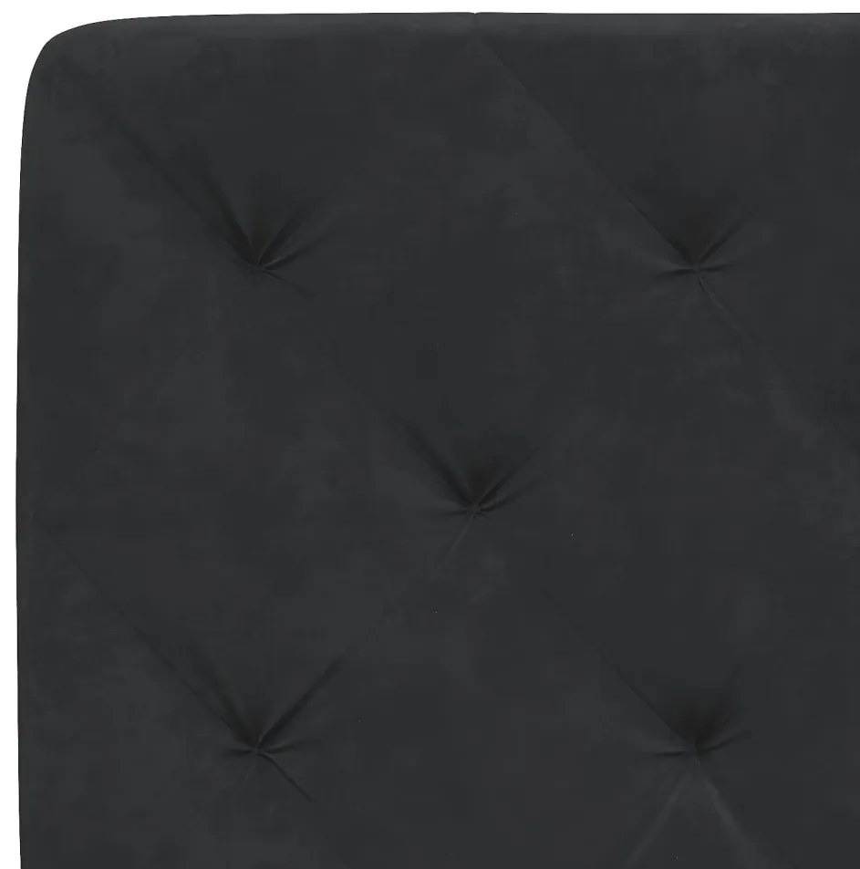 Cama com colchão 140x200 cm veludo preto