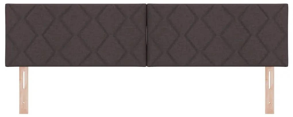 Cabeceira Design Blocos de Diamante Castanho Escuro 180 cm, Tecido.