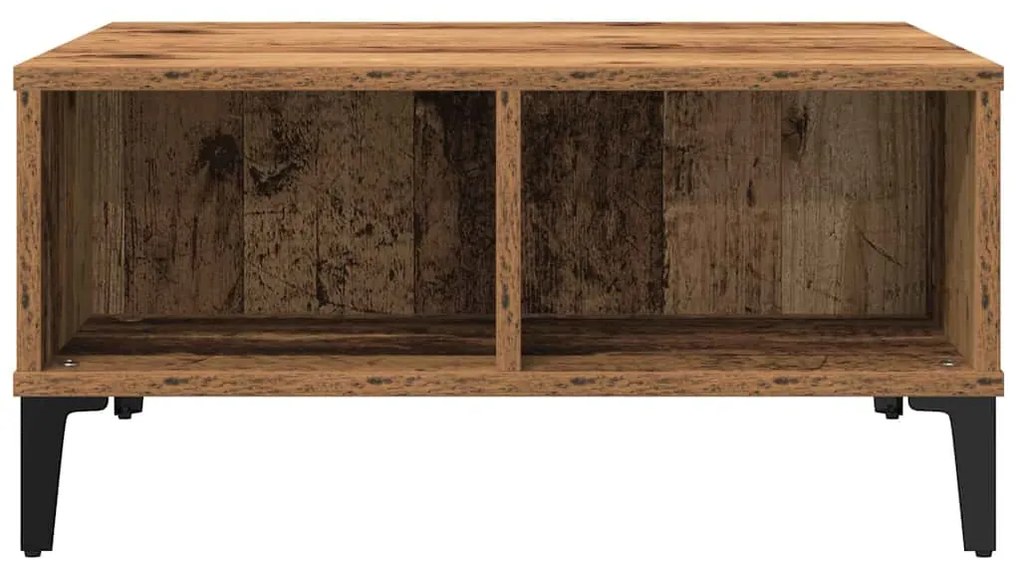 Mesa de Cafe da vidaXL Madeira Antiga 60x60x30 cm Madeira Engenharia