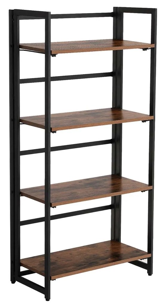 Estante industrial com 4 prateleiras, montagem rápida. | VASAGLE | 60.5 x 30.8 x 125 cm | antique|black | LLS88X.