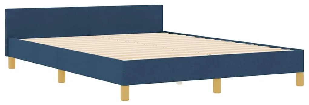 Estrutura de Cama vidaXL Azul 140x190 cm Tecido