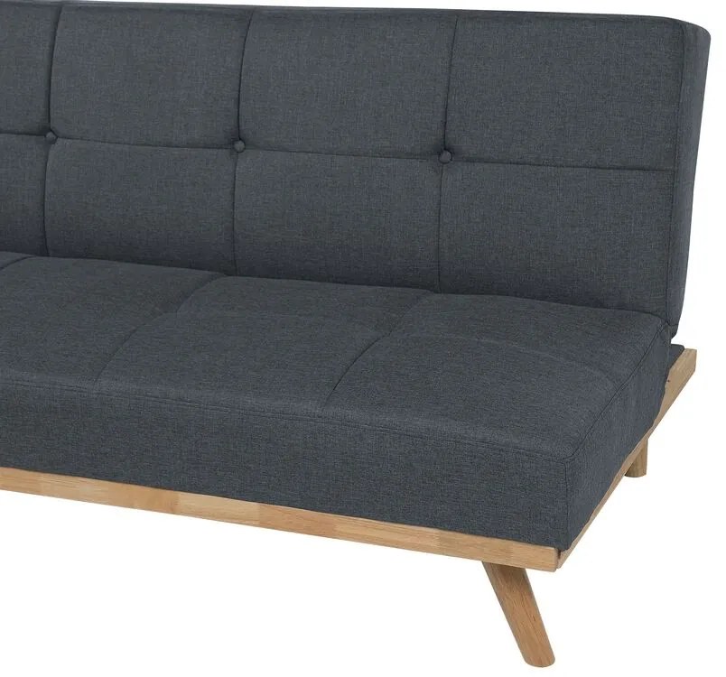 Sofá-cama de 3 lugares em tecido cinzento escuro FROYA Beliani