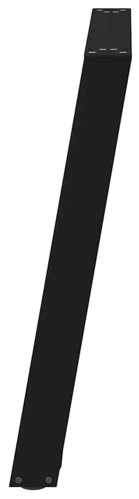 Pés de mesa de jantar em forma de U, 2 peças, preto, 70 x (72-73) cm,