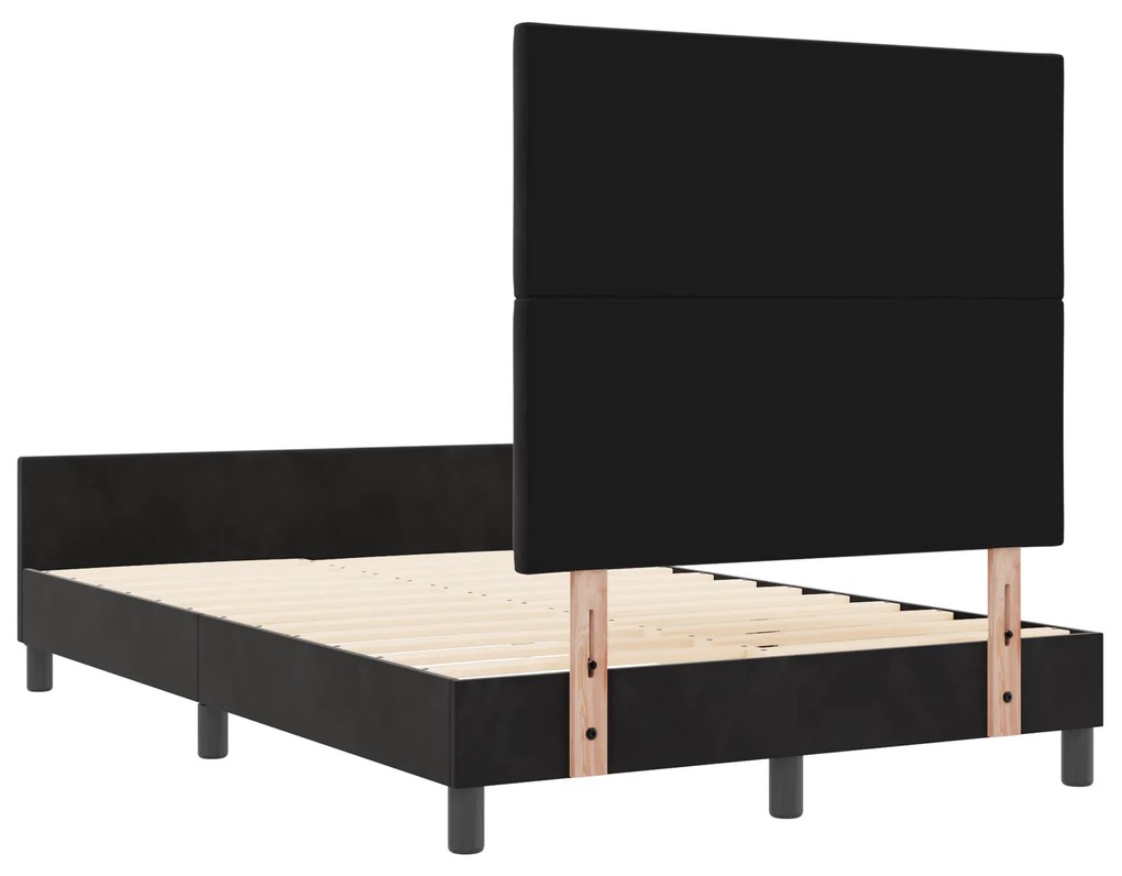 Cama vidaXL Preta 120x190 cm em Veludo