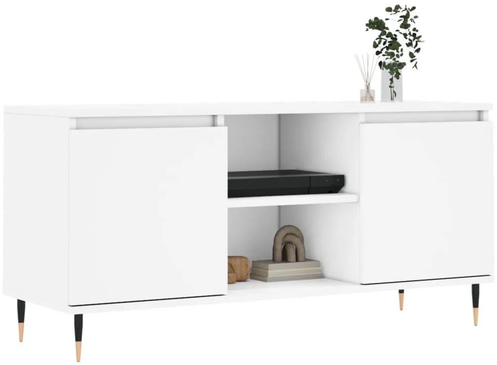 Móvel de TV 104x35x50 cm derivados de madeira branco