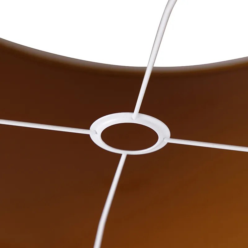 Abajur de veludo dourado 50/50/25