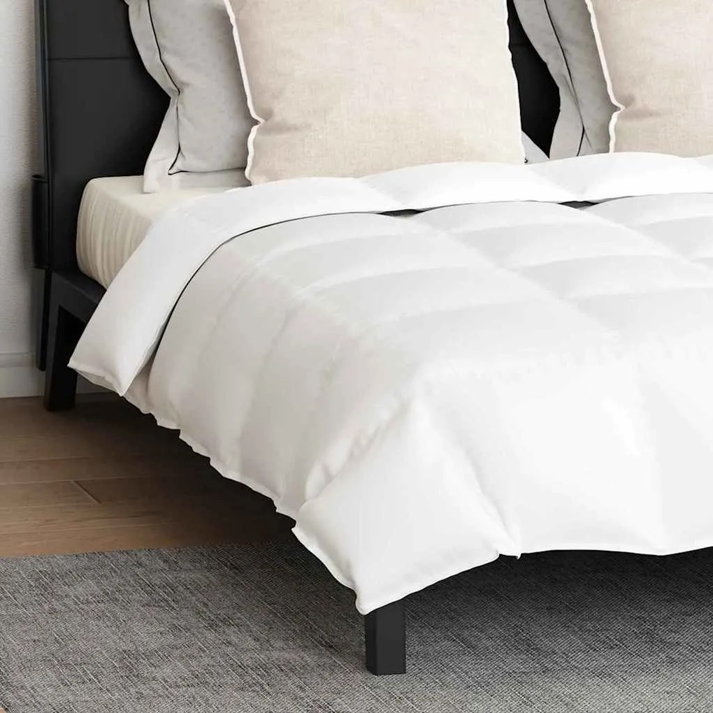 Edredão com travesseiro 3 pcs Branco 240 x 220 cm Penugem