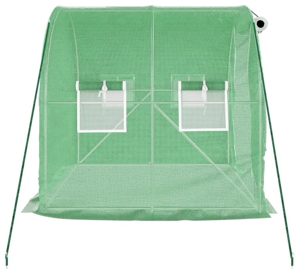 Estufa com estrutura de aço 4 m² 2x2x2 m verde
