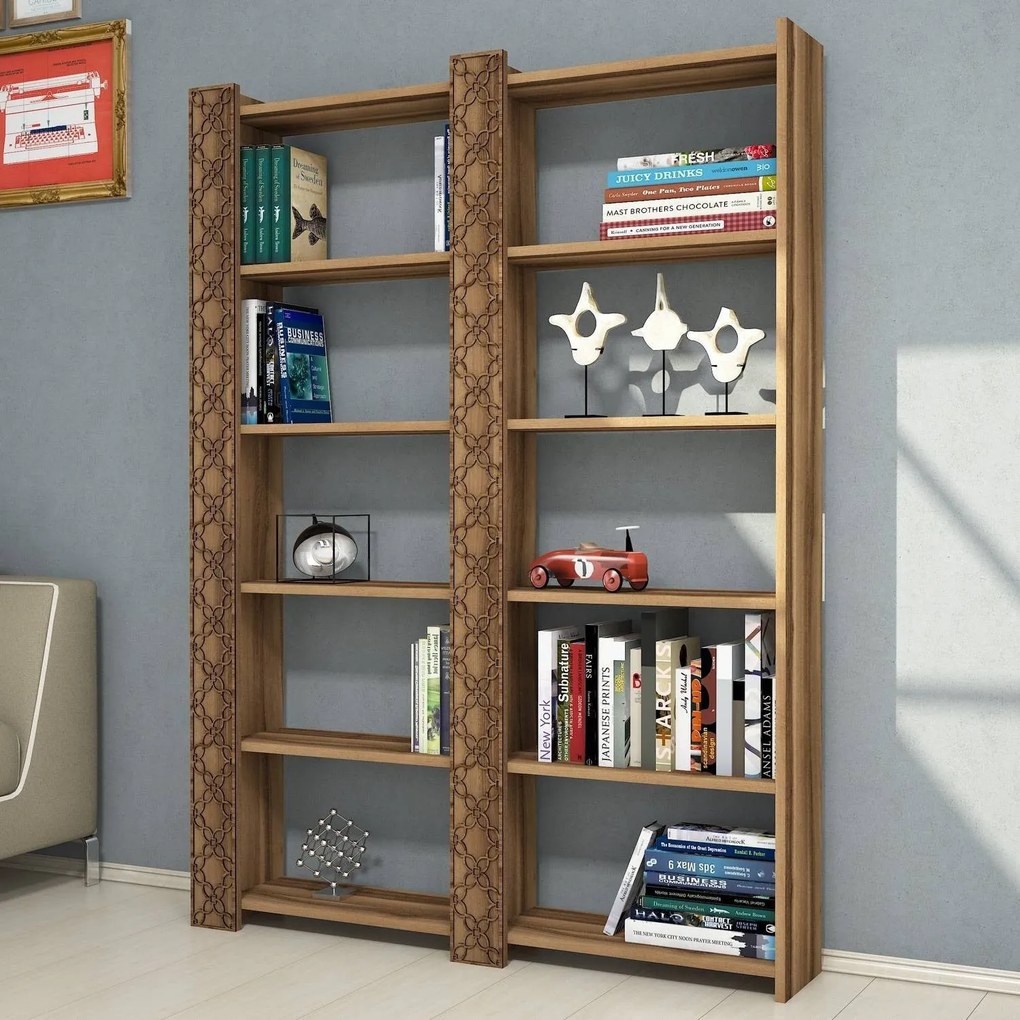 Estante City – Nogueira – 124,6x170x24,2 cm