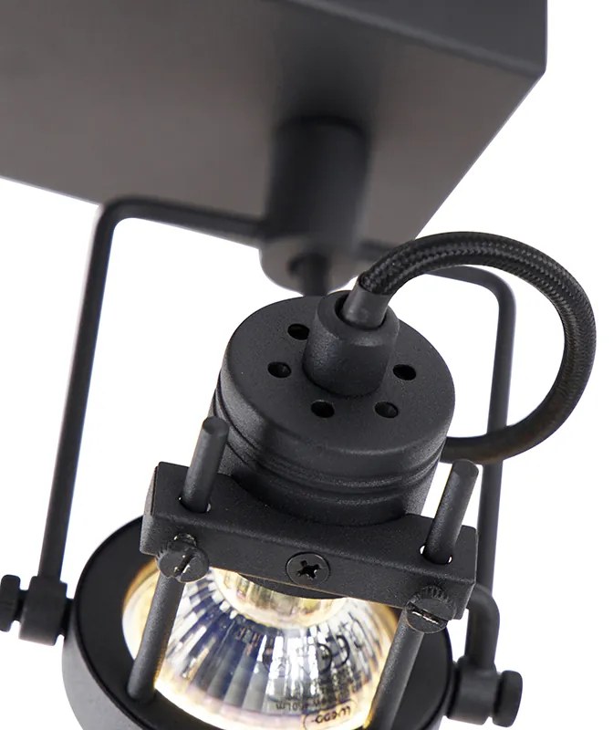 Projetores industriais pretos 3-luzes - Suplux