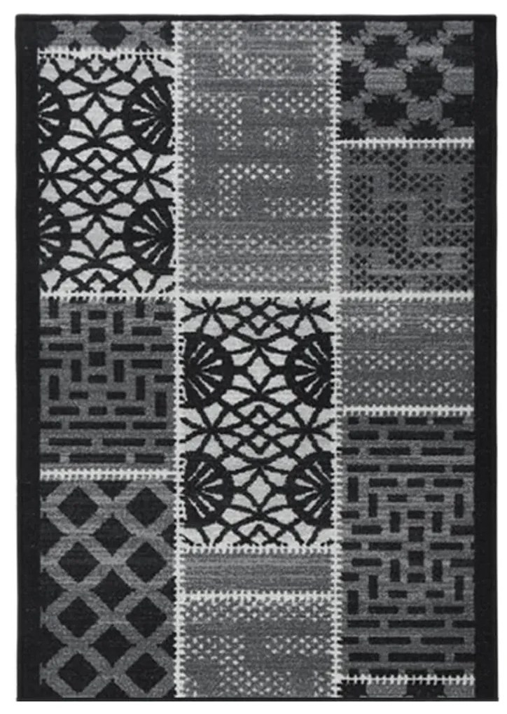 vidaXL Tapete/passadeira 80x150 cm preto