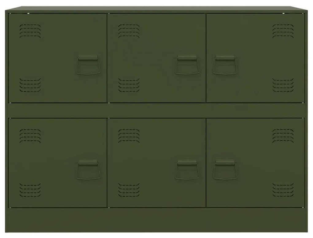Aparador 99x39x73 cm aço verde azeitona