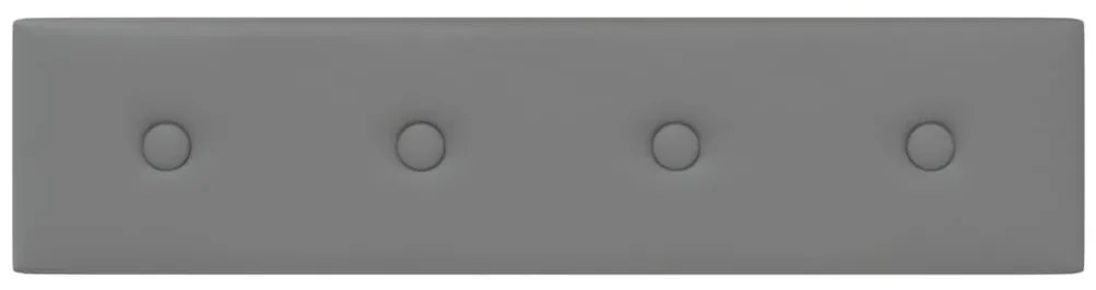Painel parede 12pcs 60x15 cm couro artificial 1,08 m² cinza