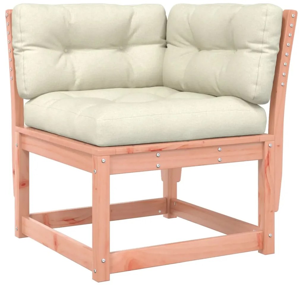 5 pcs conj. sofás jardim c/ almofadões madeira douglas maciça