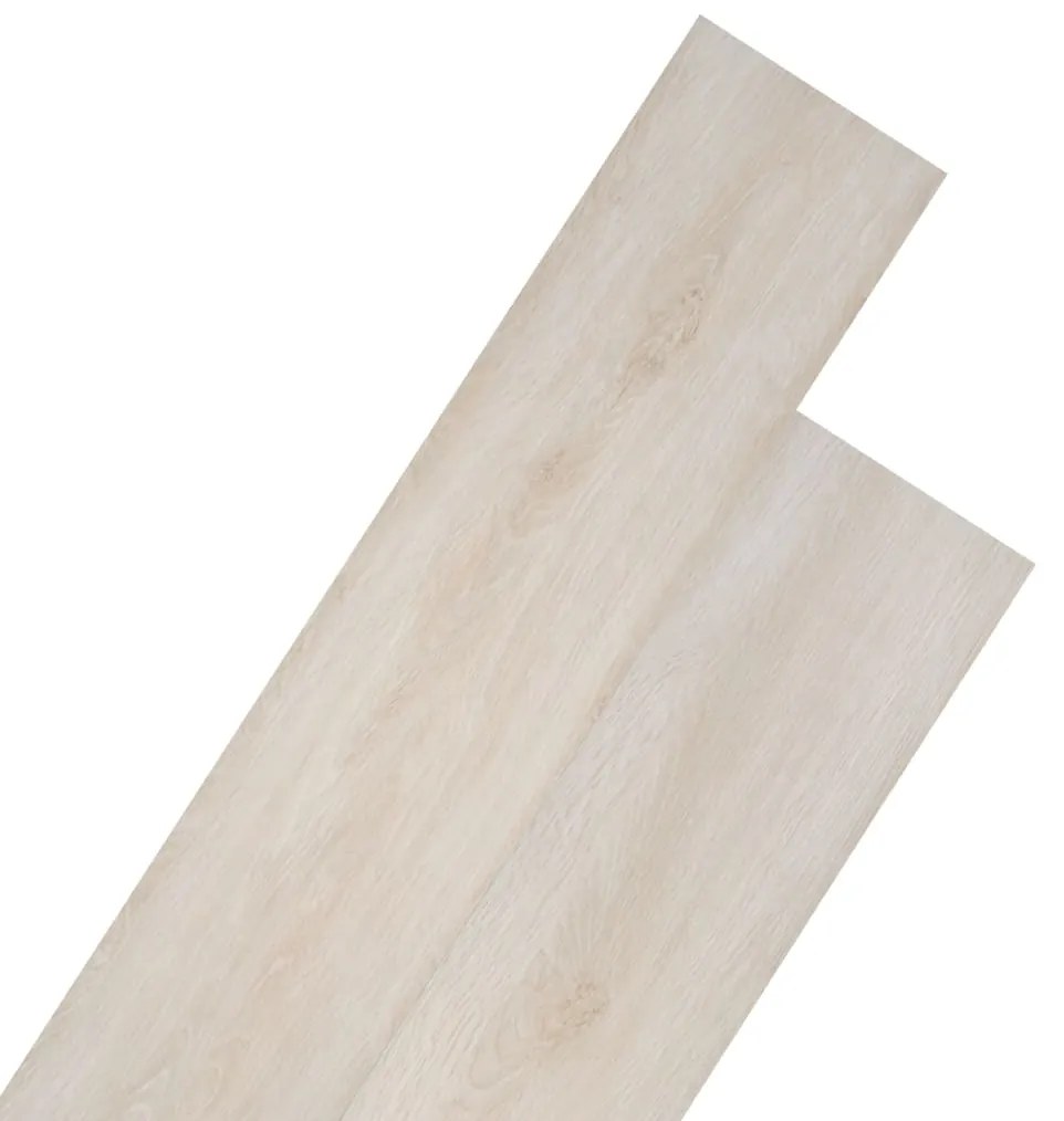 Tábuas soalho PVC auto-adesivo 5,02 m² 2 mm carvalho branco