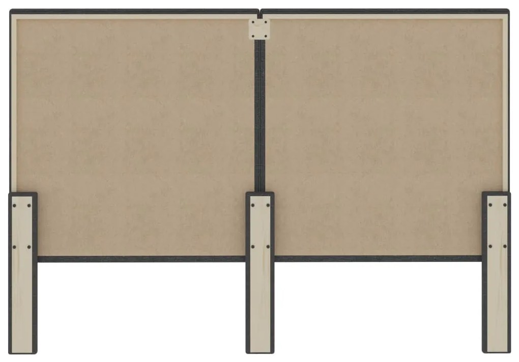Cabeceira de cama 160x200 cm tecido cinzento-escuro