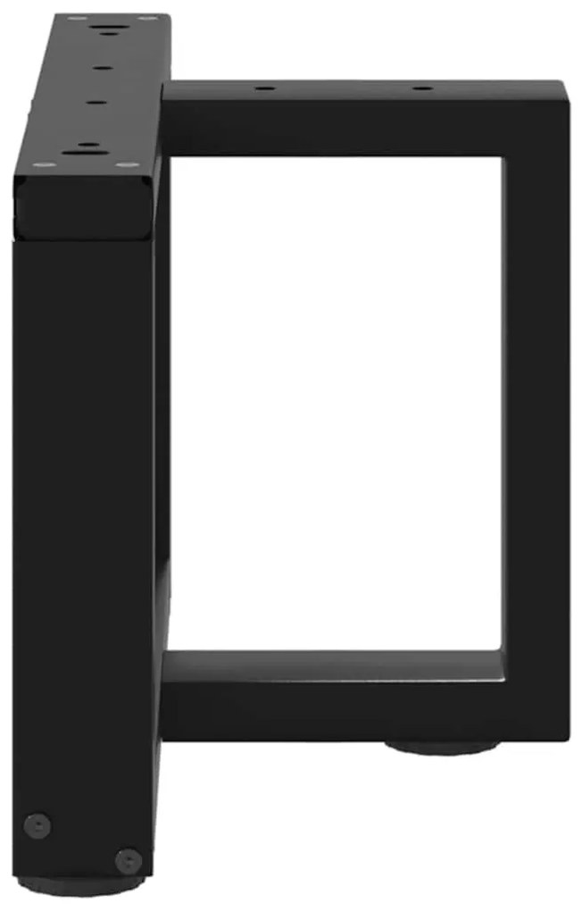 Pés para mesa de centro em forma de T, 2 peças, preto, 40x25x(30-31) c