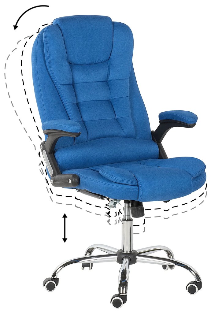 Cadeira de escritório em tecido azul ROYAL  Beliani
