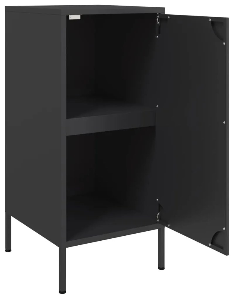 Aparador 36x39x79 cm aço preto