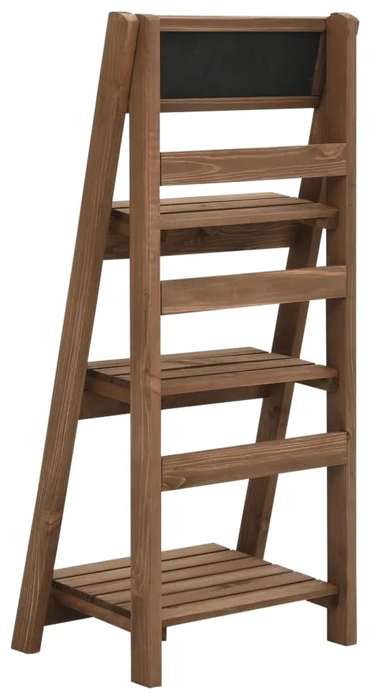 Suporte plantas c/ quadro-negro 3 prateleiras 40x30x90 cm abeto