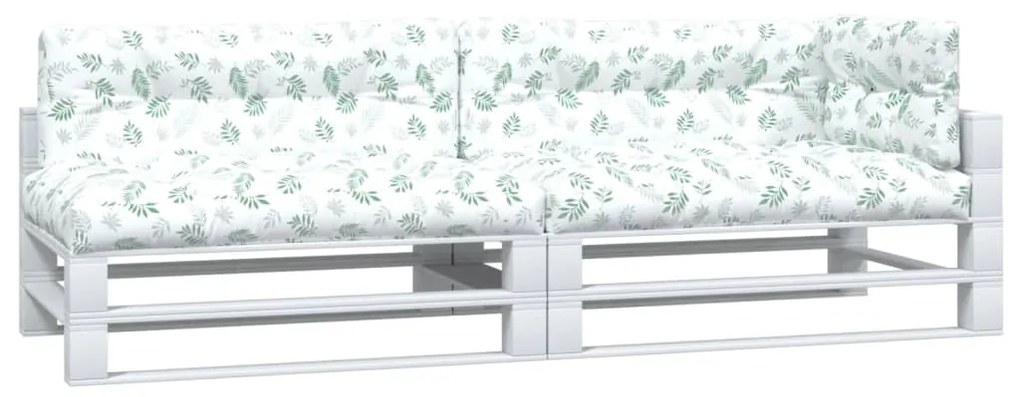 Almofadões p/ paletes 2 pcs tecido padrão de folhas