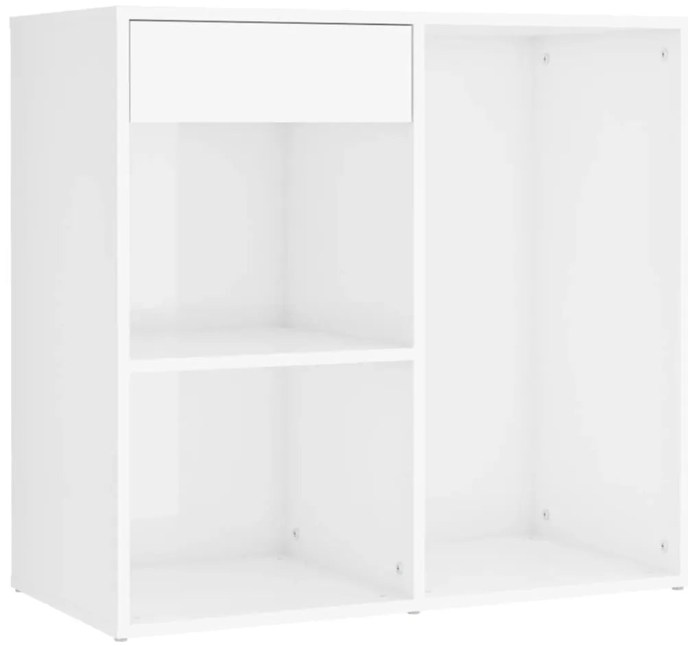 Toucador armário e luzes LED derivados madeira branco brilhante