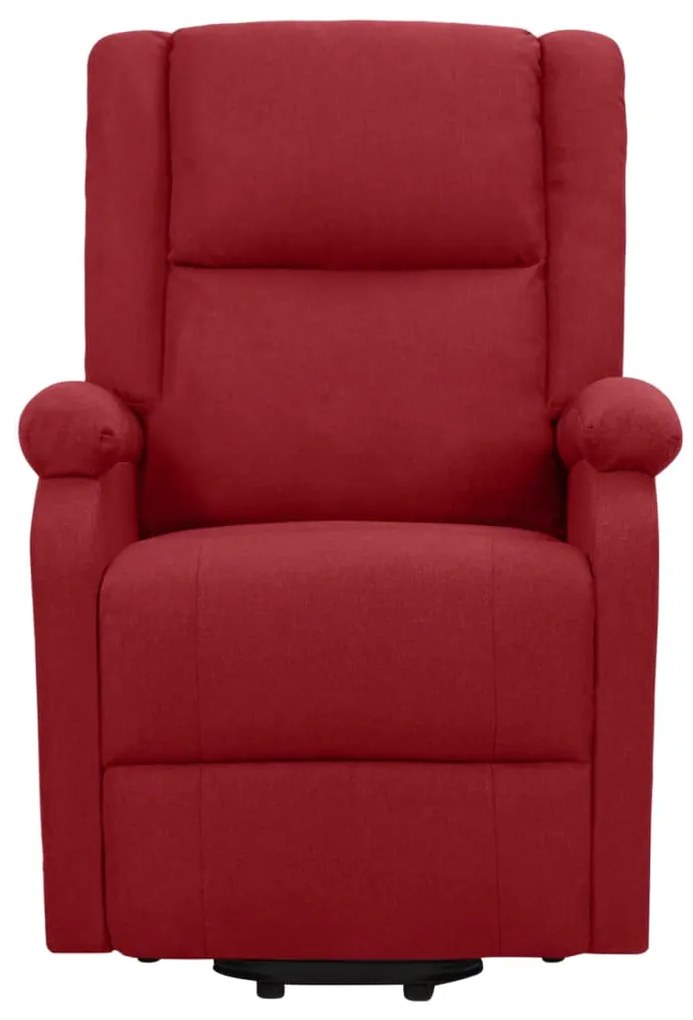 Poltrona elevatória de massagens tecido vermelho tinto
