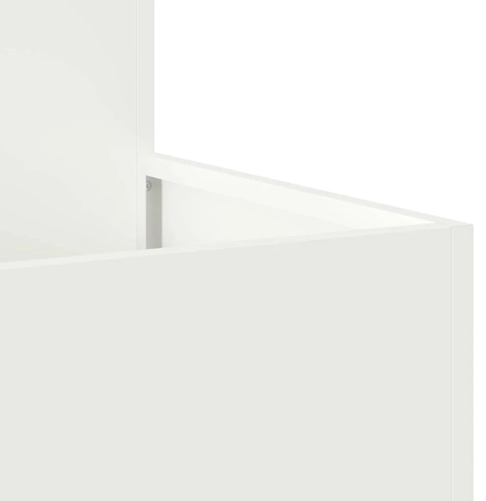 Jardineira vidaXL 100x100x48 cm Aço Branco