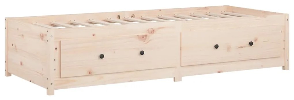 Sofá-cama de solteiro pequeno 75x190 cm pinho maciço