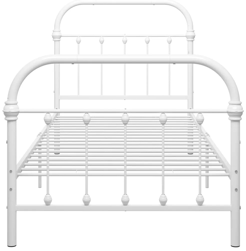 Estrutura de cama 100x200 cm metal branco