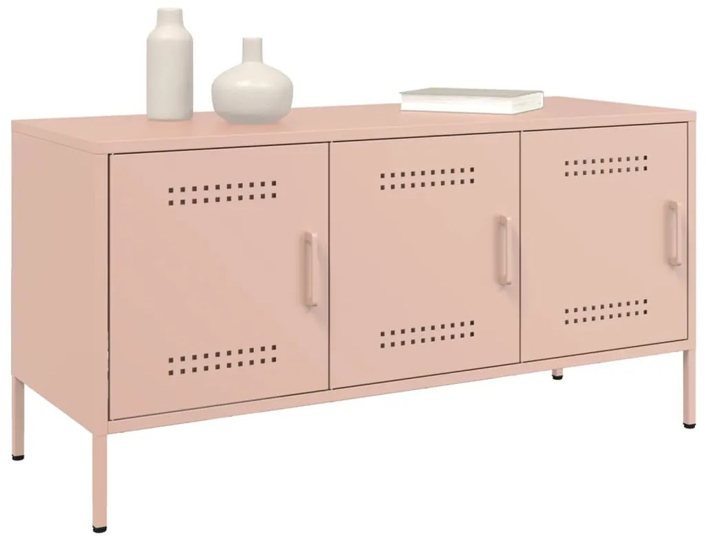Móvel de TV 100,5x39x50,5 cm aço rosa