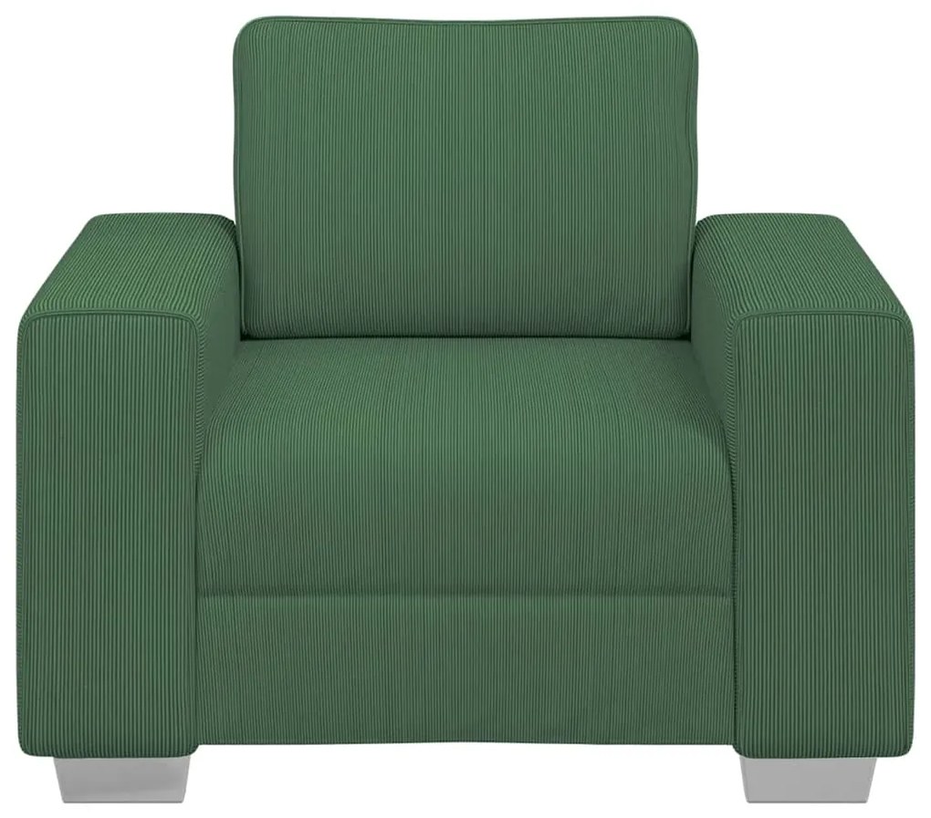 Poltrona 60 cm tecido corduroy verde selva