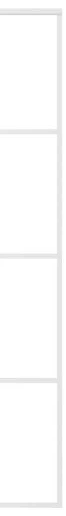 Porta deslizante vidro ESG fosco e alumínio 90x205 cm branco