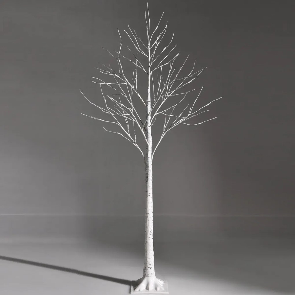 Luminária de árvore 180 cm imitação de bétula com luzes LED