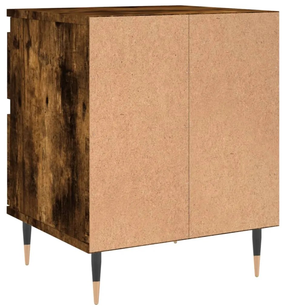 Mesa de cabeceira 40x35x50 cm derivados madeira carvalho fumado