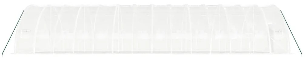 Estufa com estrutura de aço 84 m² 14x6x2,85 m branco