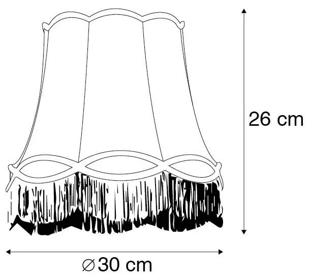 Abajur de tecido rosa 30 cm - Granny