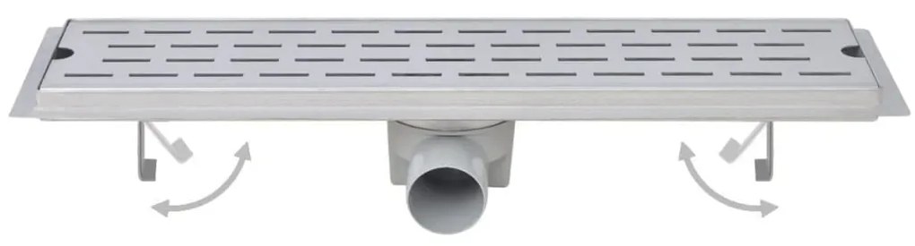 Dreno de chuveiro linear 2 pcs linhas 830x140 mm aço inoxidável