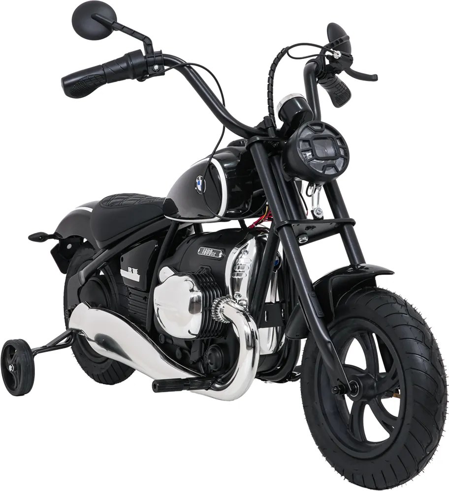 Mota elétrica para crianças 24V BMW R18, Rodas	ar bombeado Preta