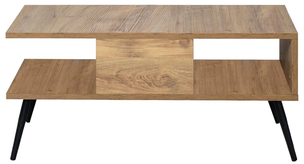 Mesa de Centro Bukle – Pinho Atlântico Preto – 90x40x50 cm
