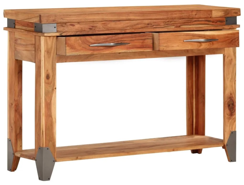 Mesa consola 110x34x74 cm madeira de acácia maciça