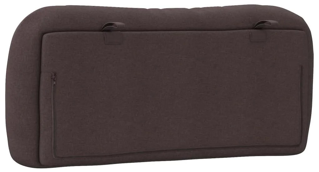 Almofadão de cabeceira 80 cm tecido castanho-escuro