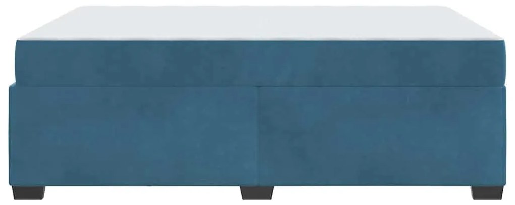 Estrutura da Cama Outros Azul escuro 160 x 200 cm Veludo