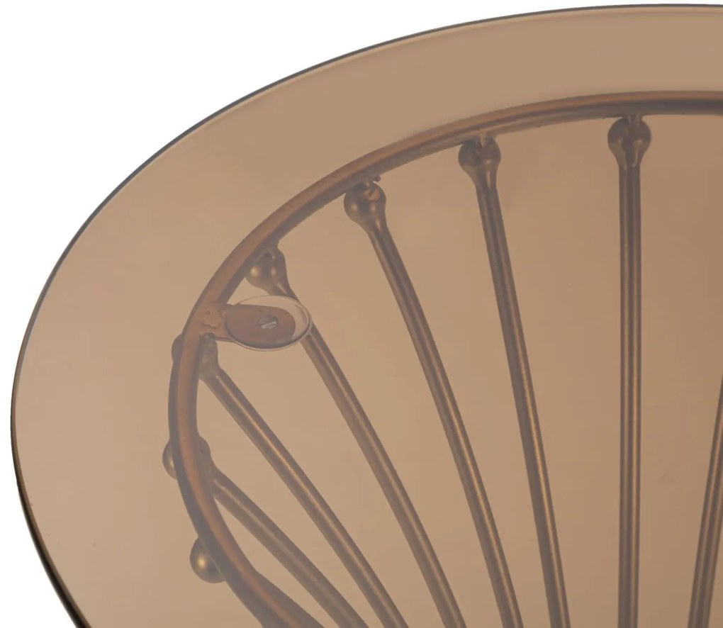 MESA DE APOIO CENTUR Ø 40X82 CM DOURADA