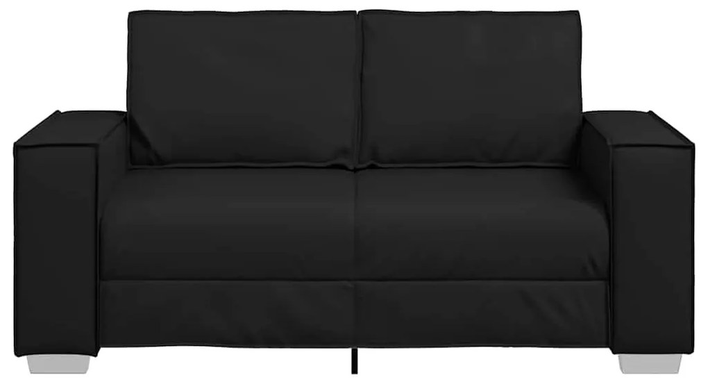Sofá Loveseat vidaXL Preto 120 cm em Couro Sintético